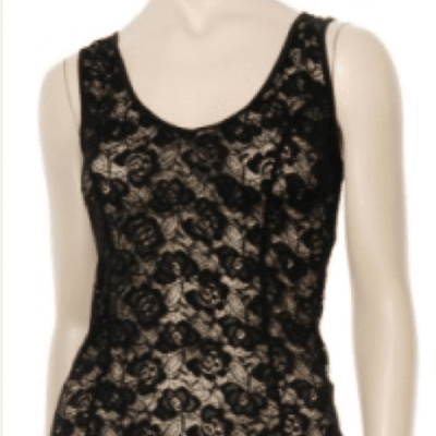 singlet - shaped all lace V neck
